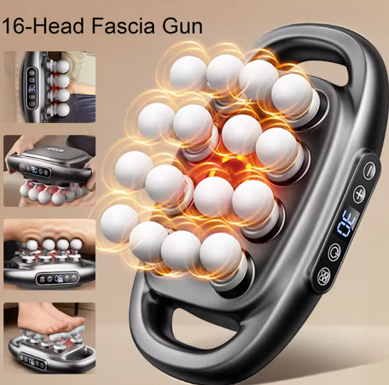 16-Head Body Massage Gun for Neck, Back & Shoulders